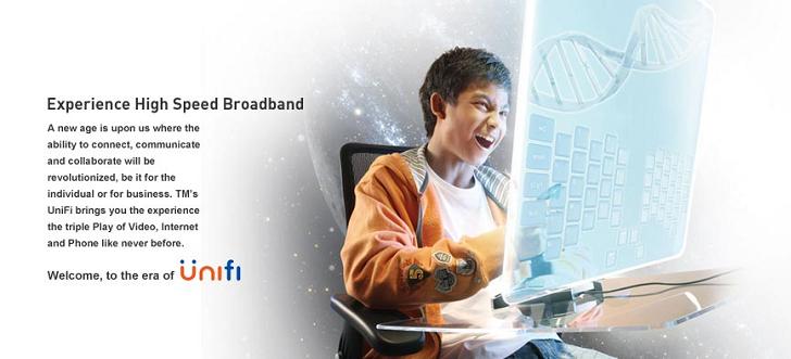 Get up to 20Mbps High Speed Broadband with Unifi now!